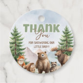 Waldtiere Favor Danke-Tag Geschenkanhänger (Vorderseite)