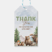 Waldtiere Favor Danke-Tag Geschenkanhänger (Vorderseite)