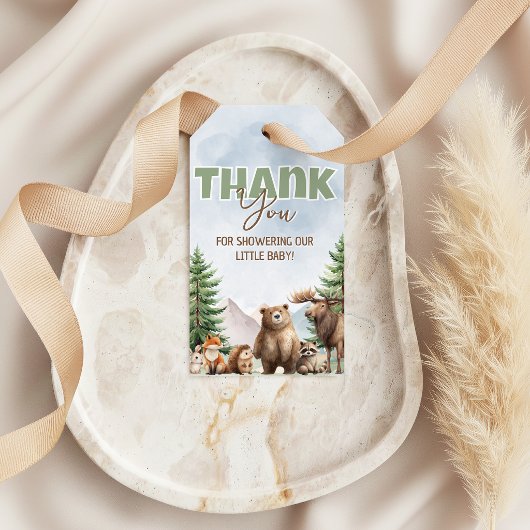 Waldtiere Favor Danke-Tag Geschenkanhänger