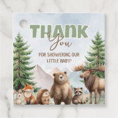 Waldtiere Favor Danke-Tag Geschenkanhänger (Vorderseite)