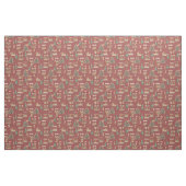 Waldtiere feiern Weihnachten - Bernstein Stoff (Fat Quarter (45,7 x 55,9 cm))