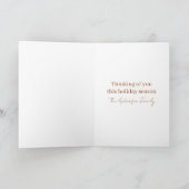 Waldtiere feiertagskarte (Innenseite)