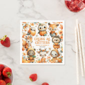 Waldtiere Festiver Herbst Kindergeburtstag Serviette (Beispiel)