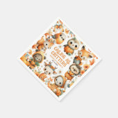 Waldtiere Festiver Herbst Kindergeburtstag Serviette (Ecke)