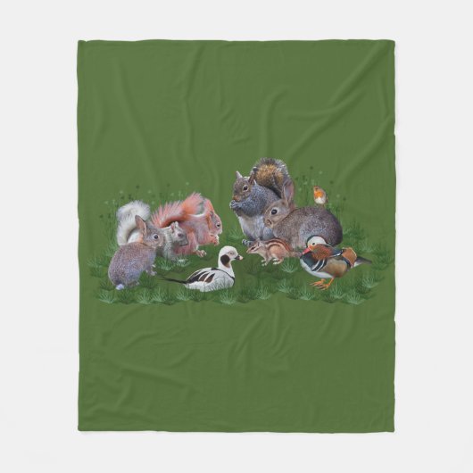 Waldtiere Fleece Blanket (Vorderseite)