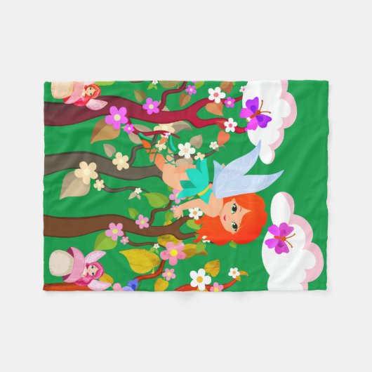 Waldtiere Fleecedecke (Vorderseite (Horizontal))