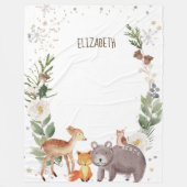 Waldtiere Fleecedecke (Vorderseite)