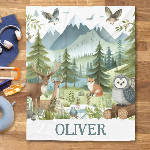 Waldtiere Fleecedecke