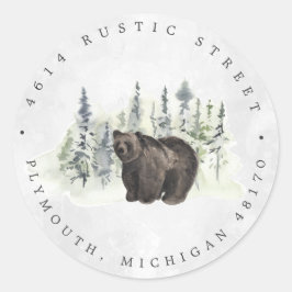 Waldtiere | Forest Baby Rücksendeadresse Runder Aufkleber