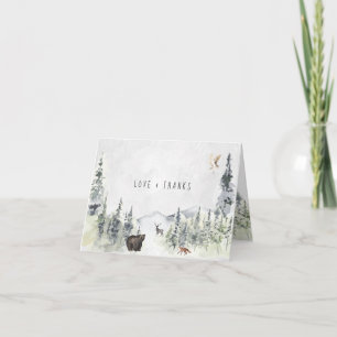 Waldtiere Forest Baby Shower Danke