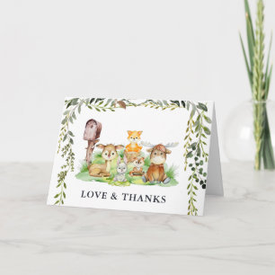 Waldtiere   Forest Baby Shower Danke