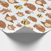 Waldtiere Fox Dee Kindergeburtstag Geschenkpapier (Ecke)