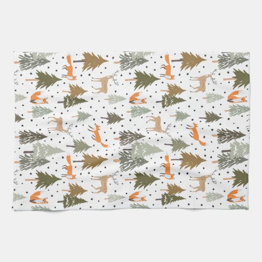 Waldtiere Fox Geschirrtuch (Horizontal)