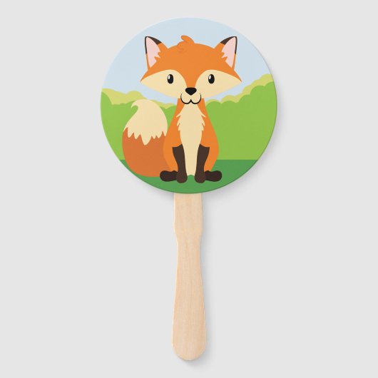 Waldtiere Fox Hand Fan Fächer (Rückseite)