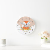 Waldtiere Fox Kids Kinderzimmer Wall Clock Runde Wanduhr (Zuhause)