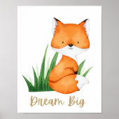 Waldtiere Fox Kinderzimmer Poster (Vorne)