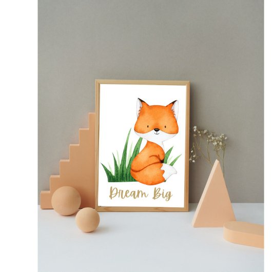 Waldtiere Fox Kinderzimmer Poster