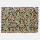 WALDTIERE, FOX, PEACOCK, HARE IN GRÜNEN BLUMEN DECKE (Vorderseite)