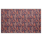 WALDTIERE, FOX, PEACOCK, HARE, PINK BLUE FLORAL STOFF (Yard (91,4 cm))