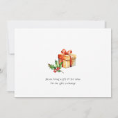 Waldtiere frohe kleine Weihnachtsfeier Party Einladung (Rückseite)