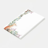 Waldtiere, Fuchs, Blattwerk, Weihnachtsbeeren Post-it Klebezettel (angewinkelt)