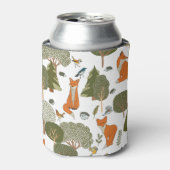 Waldtiere: Füchse, Vogelmuster Dosenkühler (Kanne Vorderseite)