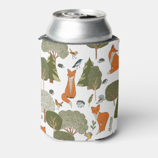 Waldtiere: Füchse, Vogelmuster Dosenkühler (Kanne Rückseite)