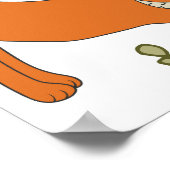 Waldtiere: Füchse, Vogelmuster Poster (Ecke)