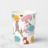 Waldtiere - Futtermittel und Party für Bären Pappbecher (Links)