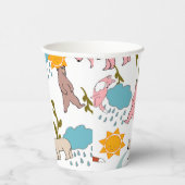 Waldtiere - Futtermittel und Party für Bären Pappbecher (Rechts)