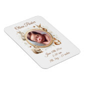 Waldtiere Geburtsankündigung Foto Magnet (Rechte Seite)