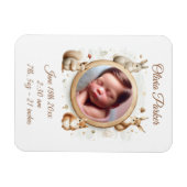 Waldtiere Geburtsankündigung Foto Magnet (Horizontal)