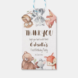 Waldtiere Geburtstag personalisiert Geschenkanhänger