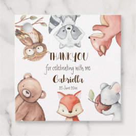 Waldtiere Geburtstag personalisiert Geschenkanhänger