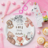 Waldtiere Geburtstag personalisiert Pappteller (Party)