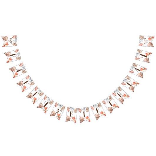 Waldtiere Geburtstag personalisiert Wimpelkette (Alle)