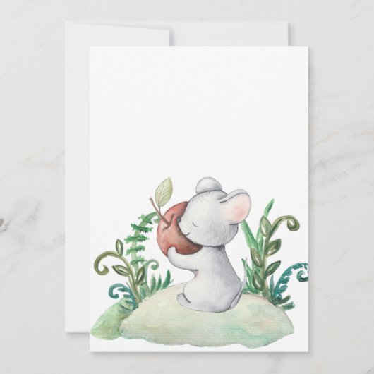 Waldtiere Geburtstagsfeier Einladung (Rückseite)