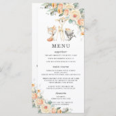 Waldtiere Gelbe Blumengrün Dusche Programm (Vorne/Hinten)