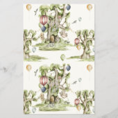 Waldtiere Gender Neutral Baby Bingo Game Flyer (Hinten)