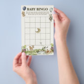 Waldtiere Gender Neutral Baby Bingo Game Flyer (Handgriff)