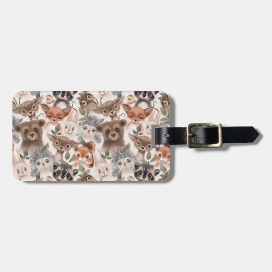 Waldtiere Gepäckanhänger (Vorderseite horizontal)