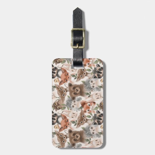 Waldtiere Gepäckanhänger (Vorderseite vertikal)