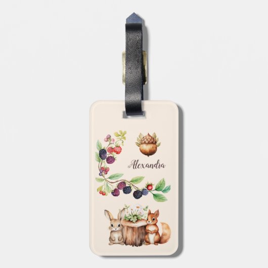 Waldtiere Gepäckanhänger (Rückseite vertikal)