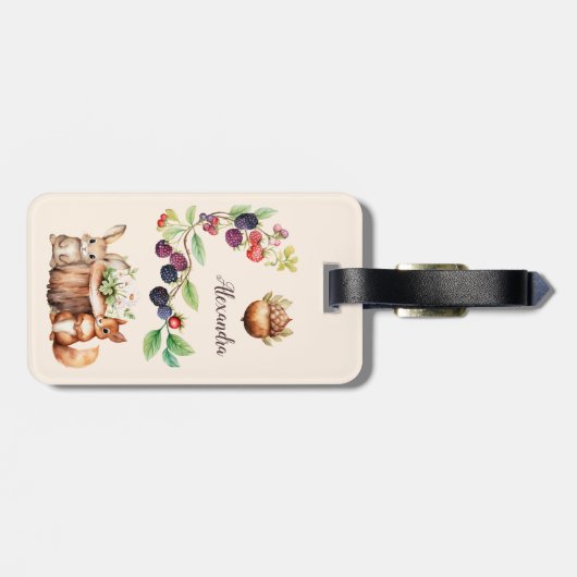 Waldtiere Gepäckanhänger (Rückseite horizontal)