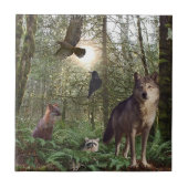 Waldtiere - Geschenke Fliese (Vorderseite)