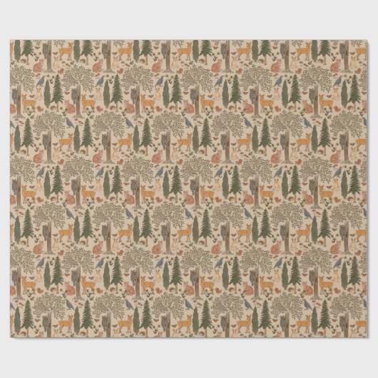 Waldtiere Geschenkpapier (Flach)