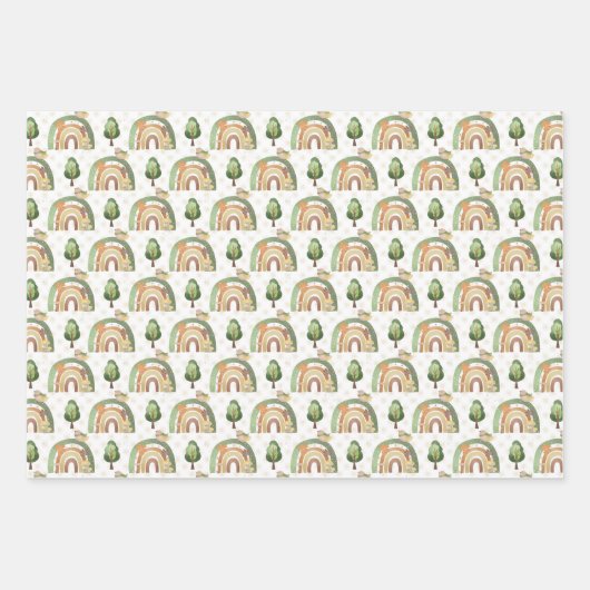 Waldtiere Geschenkpapier Set (Vorderseite)