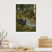 Waldtiere-Geschichtenbuchposter Poster (Küche)