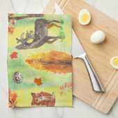 Waldtiere Geschirrtuch (Viertel Falte)