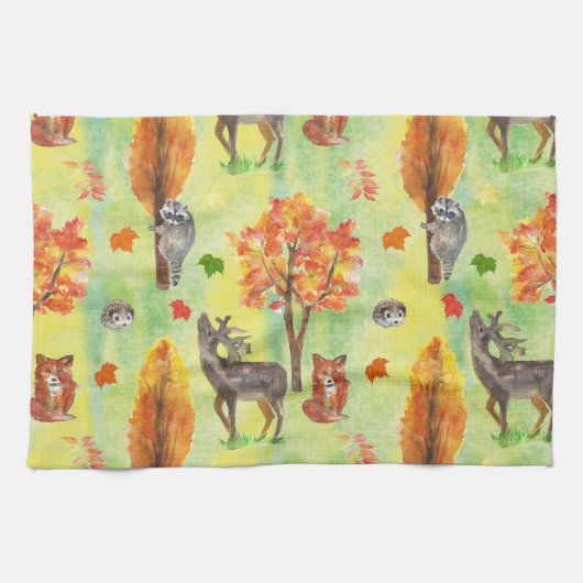 Waldtiere Geschirrtuch (Horizontal)